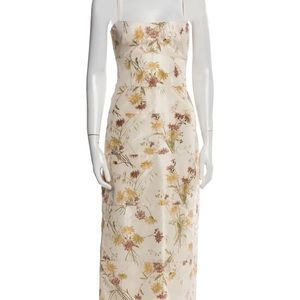 Brock Collection Dress in Floral Print Silk Satin